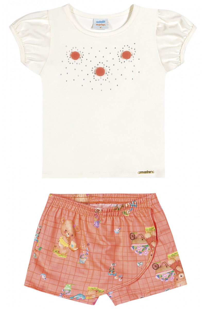 Conjunto Bebê Marlan Baby Off White