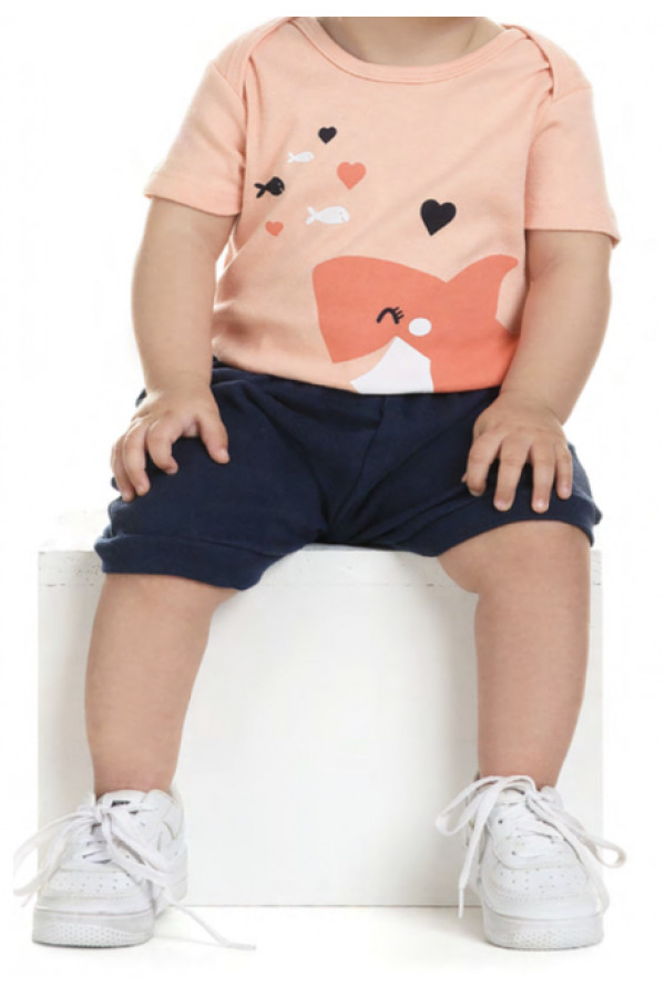 Conjunto 3 peças Body Bebê  Baby Shark